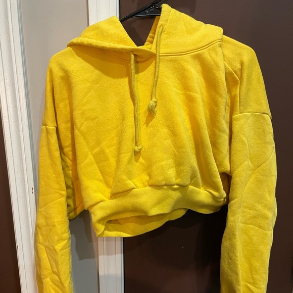 TNA Tops - Cropped Yellow Hoodie!